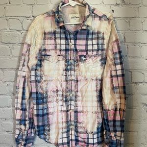 Abercrombie Kids Bleached Plaid LongSleeve M
